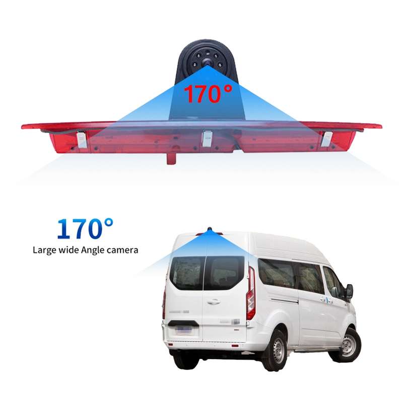 PZ466 Car Waterproof 170 Degree Brake Light View Camera + 7 inch Rearview Monitor for Ford Transit 2