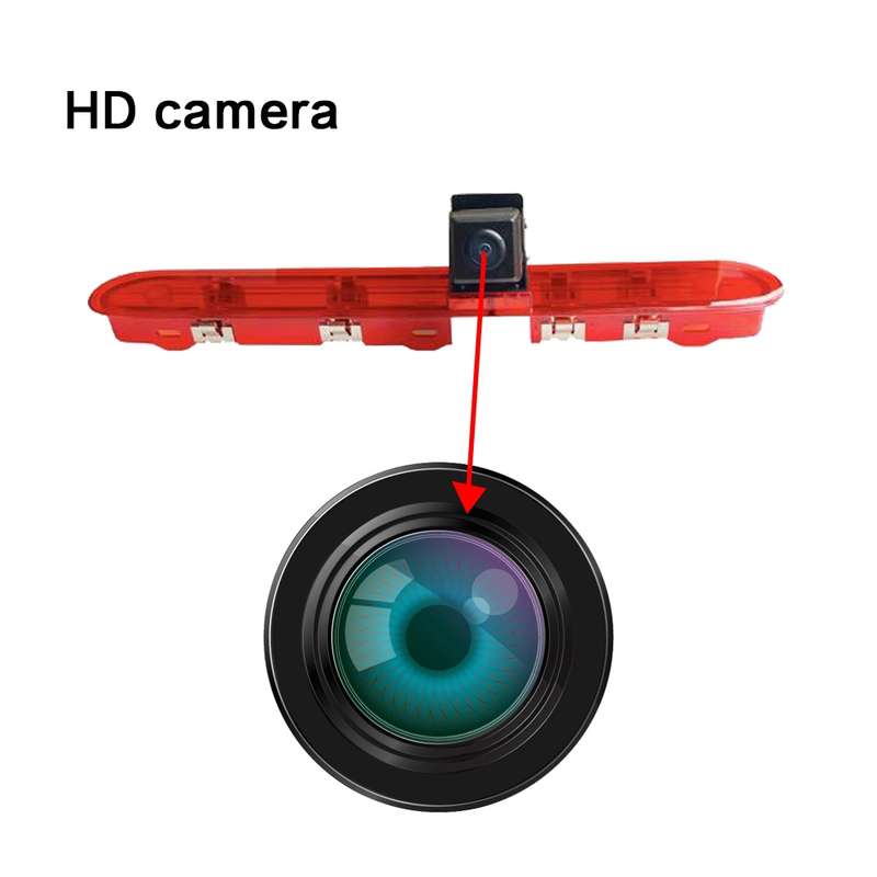 PZ470 Car Waterproof 170 Degree Brake Light View Camera + 7 inch Rearview Monitor for Volkswagen T5