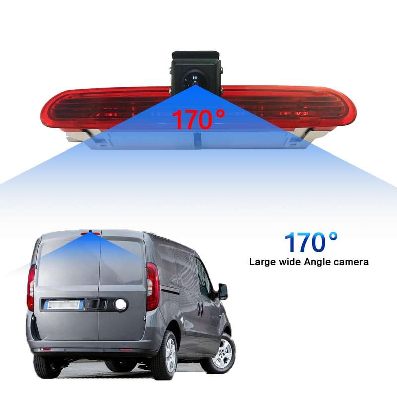 PZ472 Car Waterproof 170 Degree Brake Light View Camera for Fiat / Opel