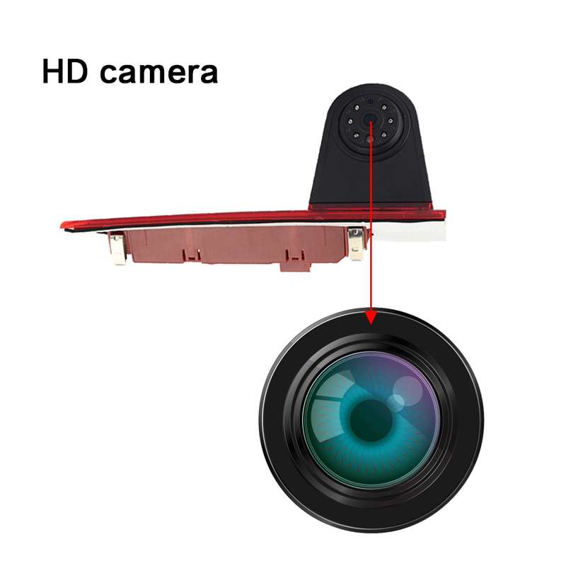 PZ477 Car Waterproof 170 Degree Brake Light View Camera + 7 inch Rearview Monitor for Ford Transit C