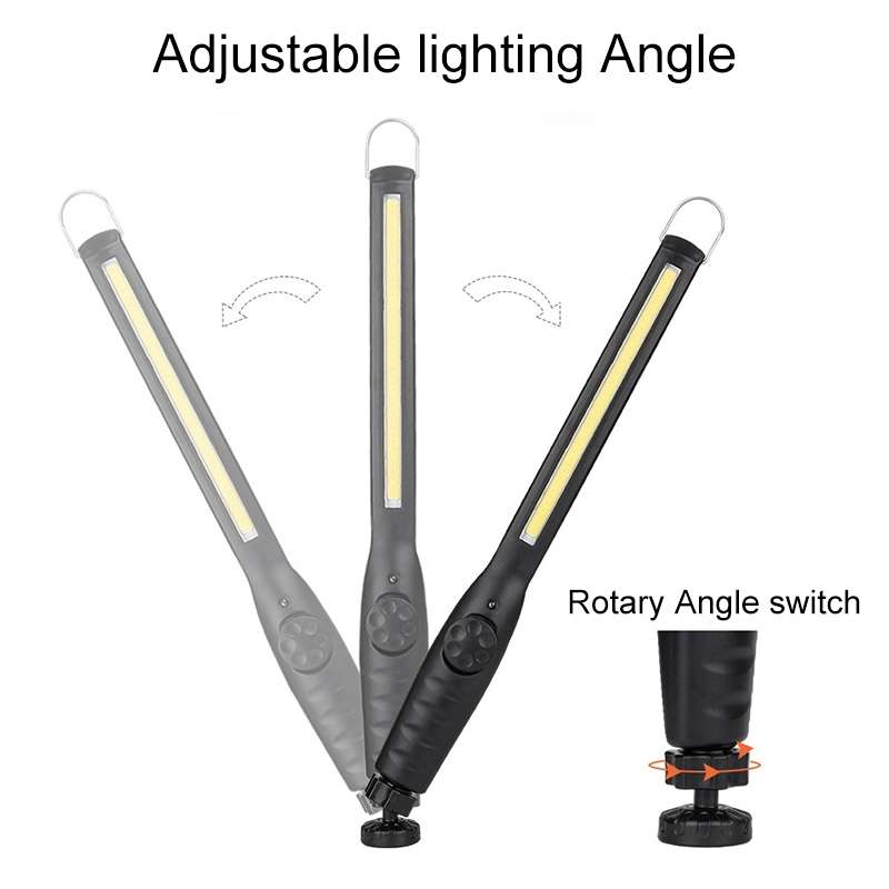 Car Home Car Work Maintenance Lamp Inspection Maintenance Light Emergency COB Charging Lamp (Black)