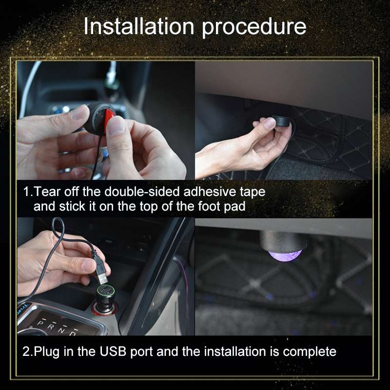 Universal Car LED Atmosphere Lights Emergency Foot Light Ordinary Version