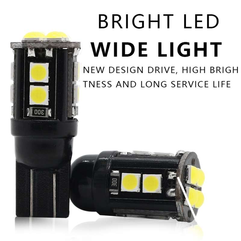10 PCS T10/168/194 DC12V / 1W / 6000K / 60LM Car Decoding Clearance Lights with 12LEDs SMD-3030 Lamp