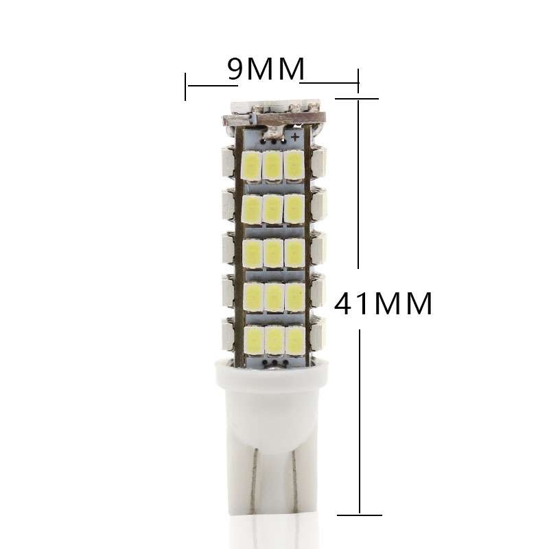 10 PCS T10 DC12V / 1.5W / 6500K / 75LM Car Clearance Lights Reading Lamp with 68LEDs SMD-3020 Lamp B