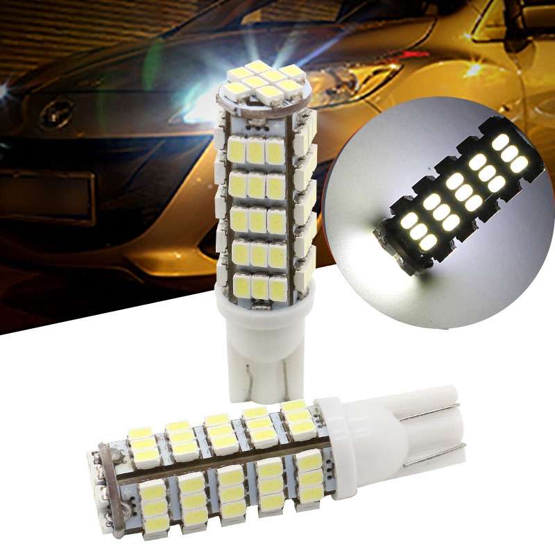 10 PCS T10 DC12V / 1.5W / 6500K / 75LM Car Clearance Lights Reading Lamp with 68LEDs SMD-3020 Lamp B