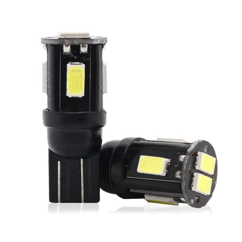 10 PCS T10 DC12V / 1.5W / 6000K / 80LM Car Decoding LED Clearance Lights with 6LEDs SMD-5630 Lamp Be