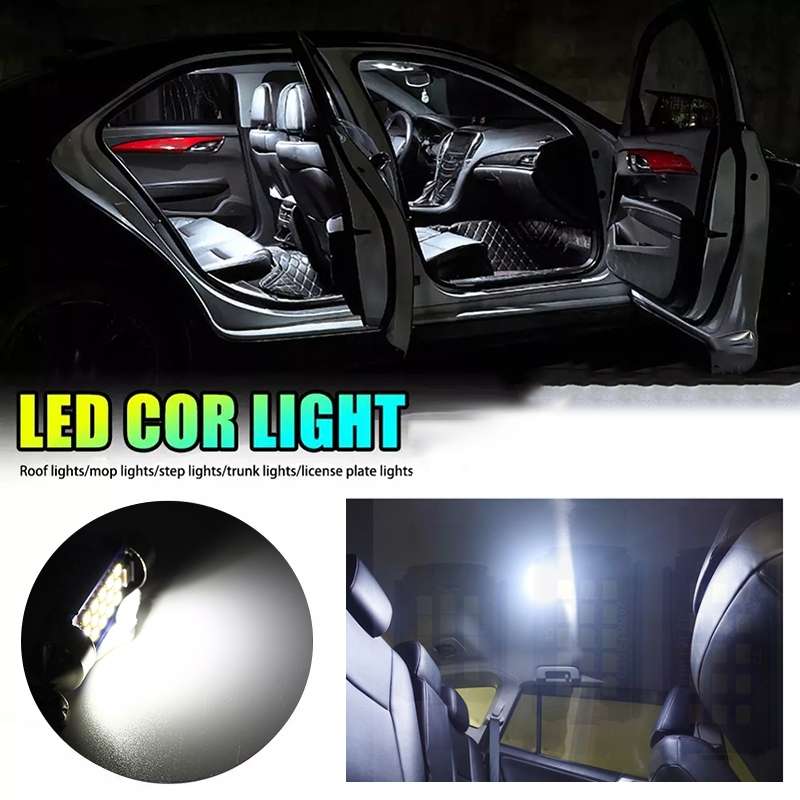 2pcs 36mm DC12-24V / 1W / 6000K / 60LM 15LEDs SMD Car Reading Lamp Dome Light