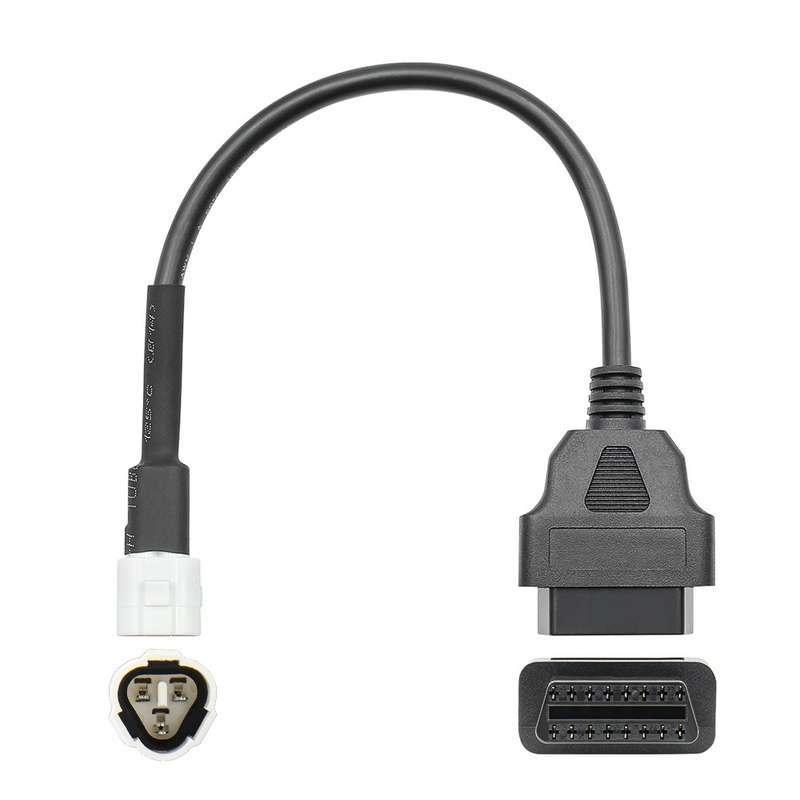 Motorcycle OBD Female to 3PIN Connector Cable for Yamaha