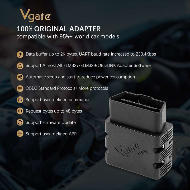Vgate VLINKER MC+ V2.2 Bluetooth 4.0 Car OBD Fault Diagnosis Detector