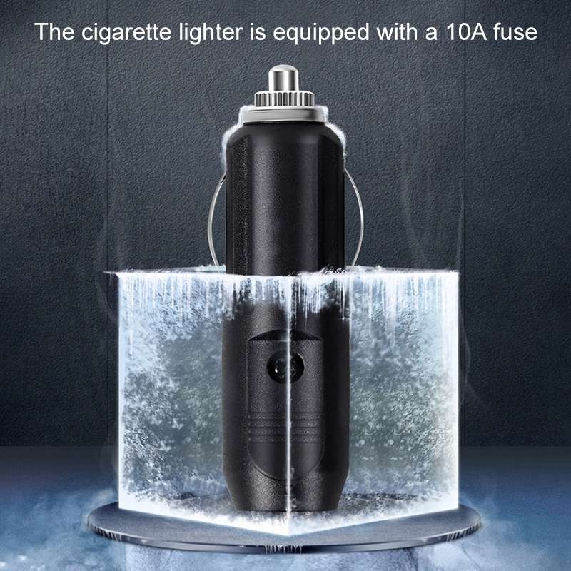 Car 12V Portable Inflatable Cylinder Pedal Digital Display Air Pump with Light & Tool Box