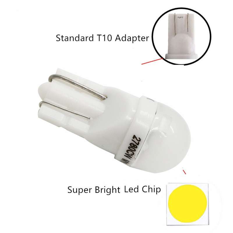 20 PCS T10 DC12V / 0.25W / 6500K / 20LM Car Round Head Plug-in Bubble Reading Light with 1LEDs SMD-3