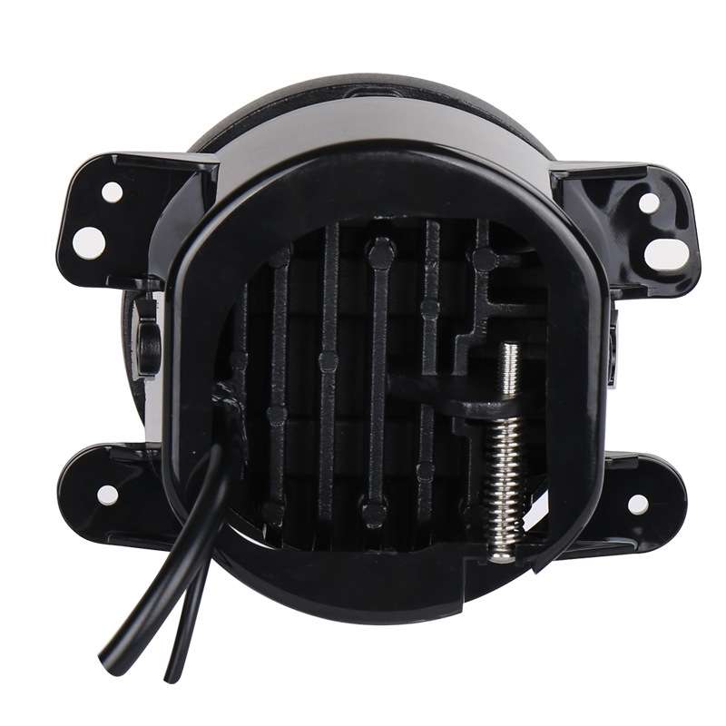 2 PCS DC12V-30V / 30W / 3A / 1440LM 12LEDs 4 inch Car LED Colorful Fog Light, Style: Black Backgrou