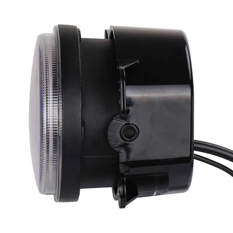 2 PCS DC12V-30V / 30W / 3A / 1440LM 12LEDs 4 inch Car LED Colorful Fog Light, Style: Black Backgrou