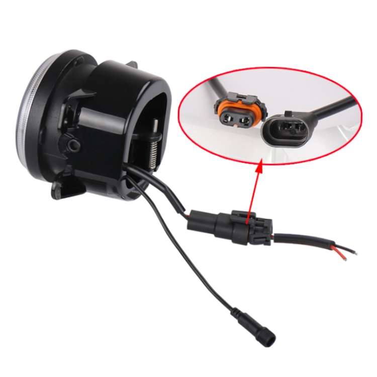 2 PCS DC12V-30V / 30W / 3A / 1440LM 12LEDs 4 inch Car LED Colorful Fog Light, Style: Black Backgrou