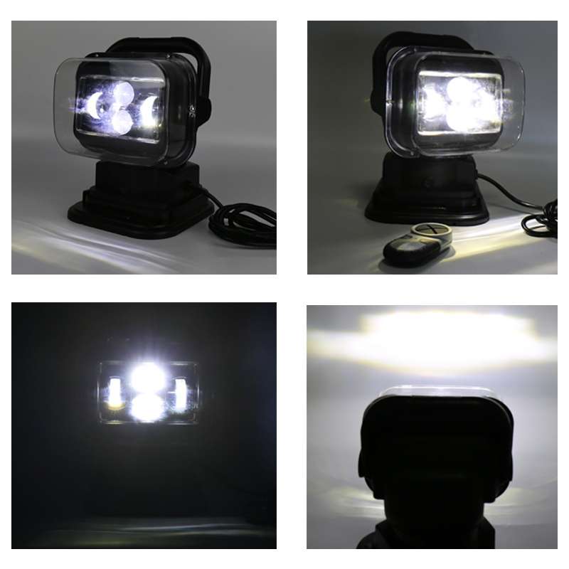 60W DC 12-24V 400LM Car 200m Wireless Remote Control 360 Degree Adjustable LED Search High Bay Light