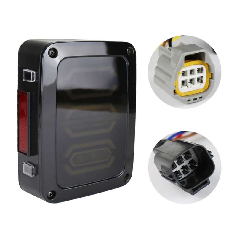 1 Pair 15W DC 12V IP67 4 in 1 Car LED Tail Lights / Driving Lights / Brake Lights/Turn Reverse, US V