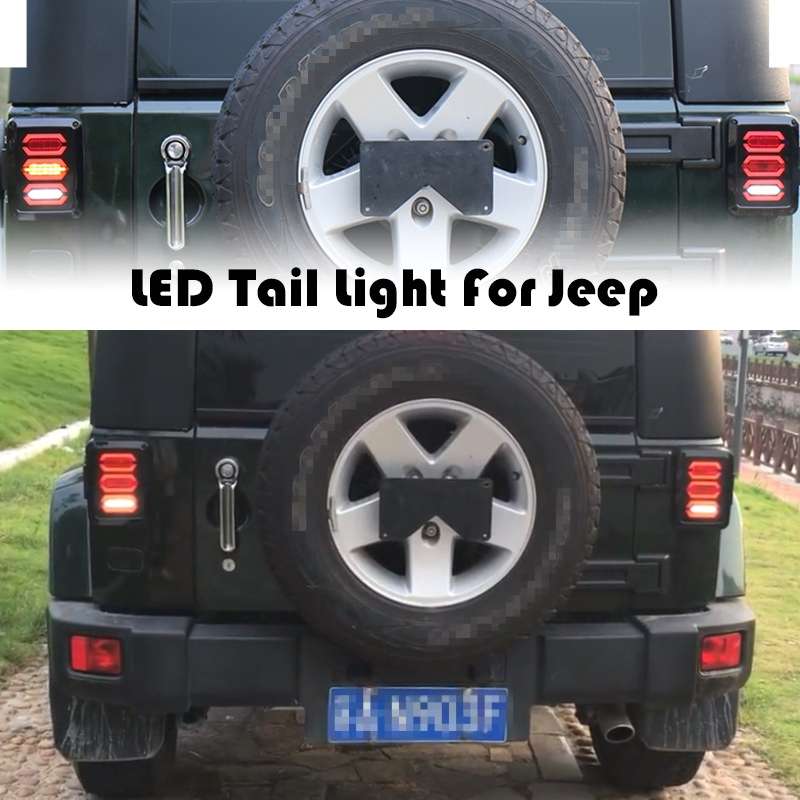 1 Pair 15W DC 12V IP67 4 in 1 Car LED Tail Lights / Driving Lights / Brake Lights/Turn Reverse, US V