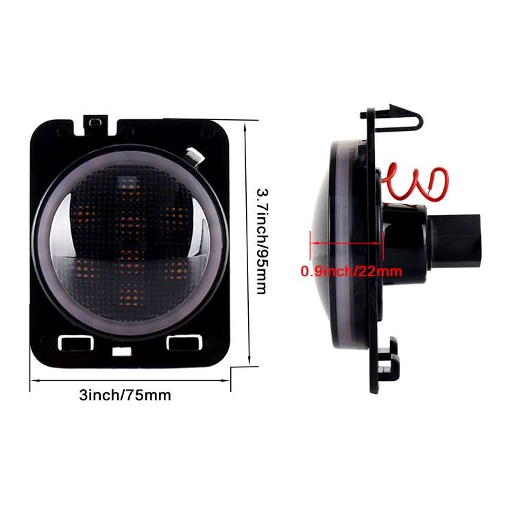 2 PCS 8W DC 12V Car SUV Refit LED Wheel Eyebrow Turn Signal for Jeep Wrangler JK 07-17, Specificatio