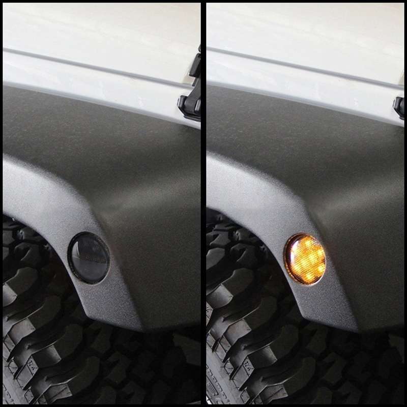 2 PCS 8W DC 12V Car SUV Refit LED Wheel Eyebrow Turn Signal for Jeep Wrangler JK 07-17, Specificatio