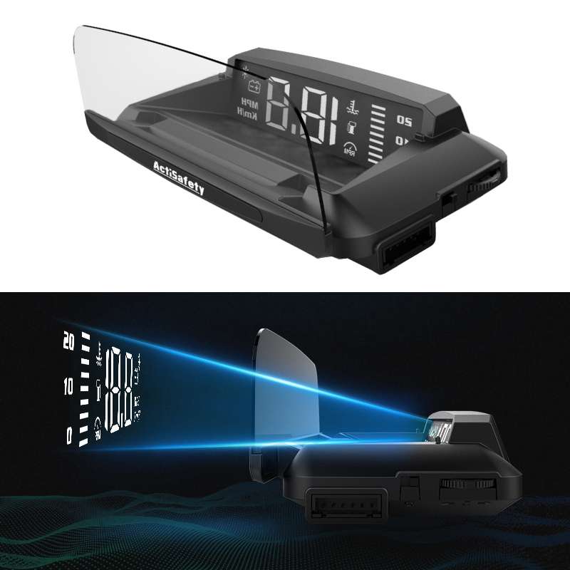H408C Car 3.7 inch OBD Mode HUD Head-up Display Support Water Temperature Alarm Voltage Alarm