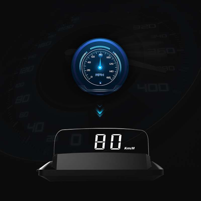 H408C Car 3.7 inch OBD Mode HUD Head-up Display Support Water Temperature Alarm Voltage Alarm