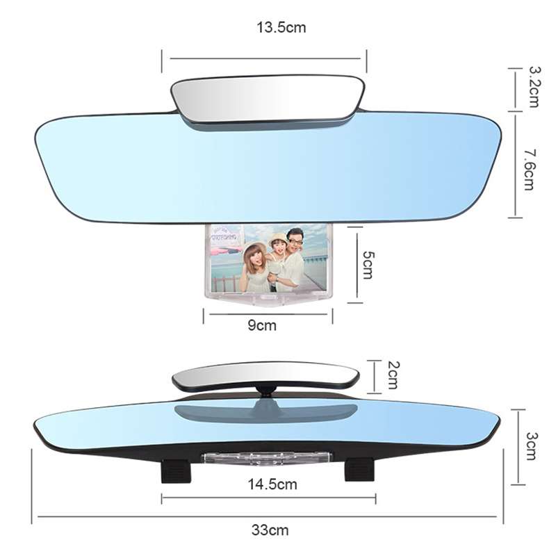 YC-193 Multifunctional Car Interior Rearview Mirror Large Field of Vision Anti-glare Auxiliary Car B