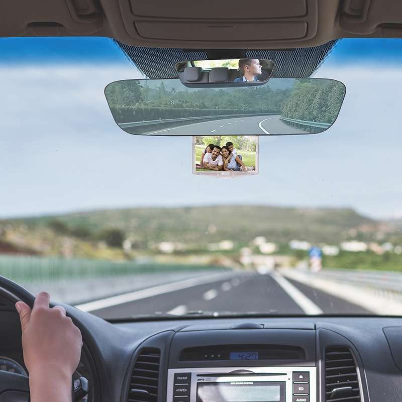 YC-193 Multifunctional Car Interior Rearview Mirror Large Field of Vision Anti-glare Auxiliary Car B