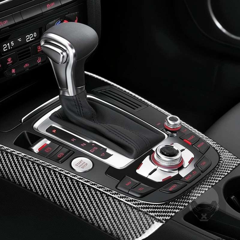 3 in 1 Car Carbon Fiber Gears Panel Decorative Sticker for Audi A5 Hard Top 2008-, Left and Right Dr