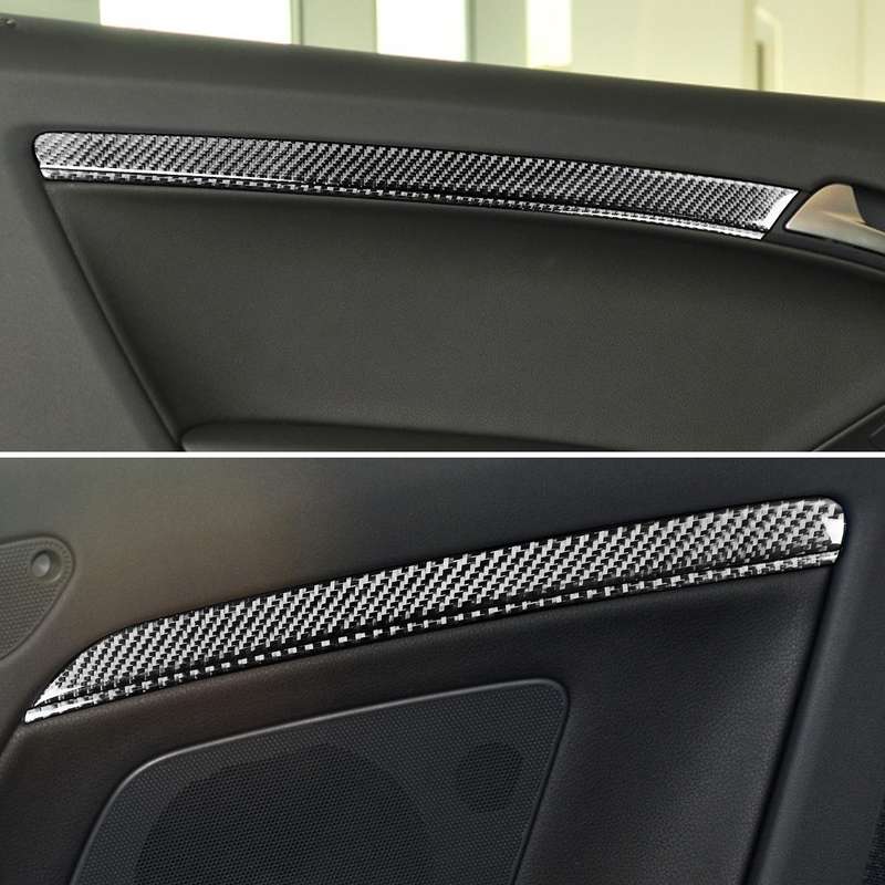 8 in 1 Car Carbon Fiber Door Panel Decorative Sticker for Audi A5 Hard Top 2008-, Left and Right Dri