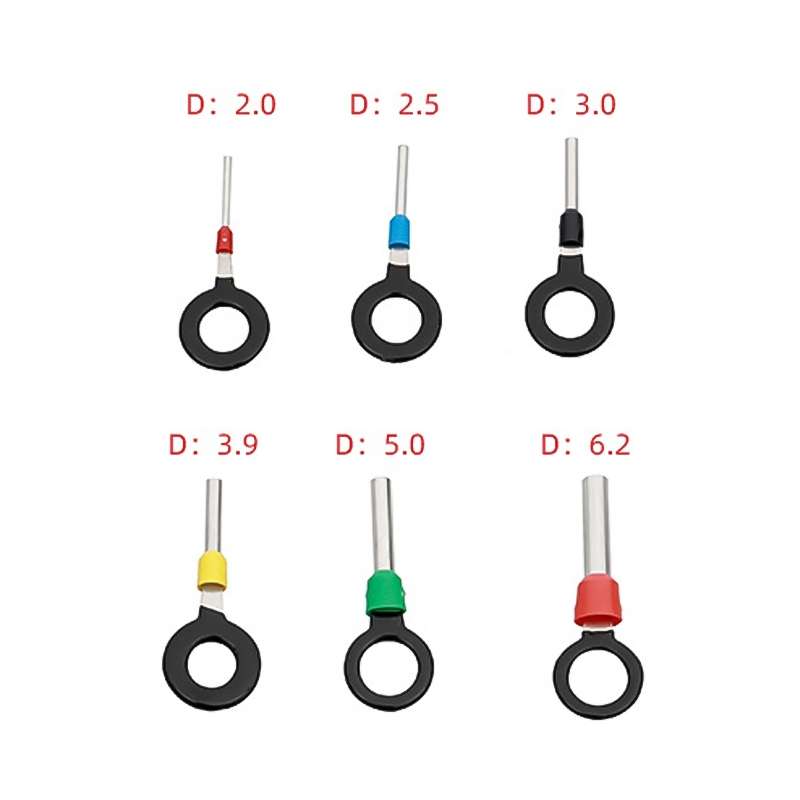 6 in 1 Car Plug Circuit Board Wire Harness Terminal Extraction Pick Connector Crimp Pin Back Needle