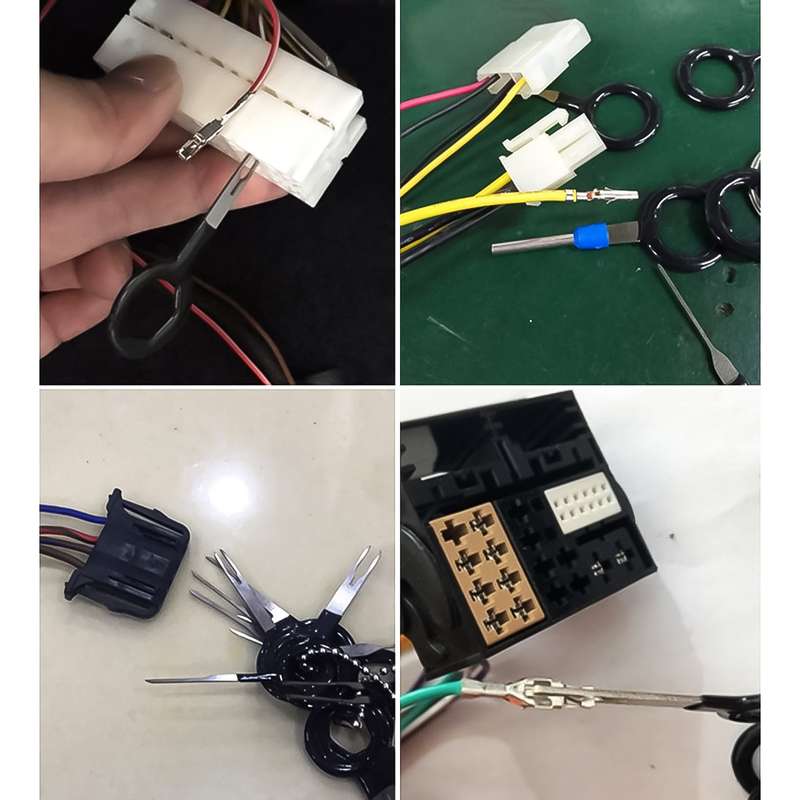 6 in 1 Car Plug Circuit Board Wire Harness Terminal Extraction Pick Connector Crimp Pin Back Needle