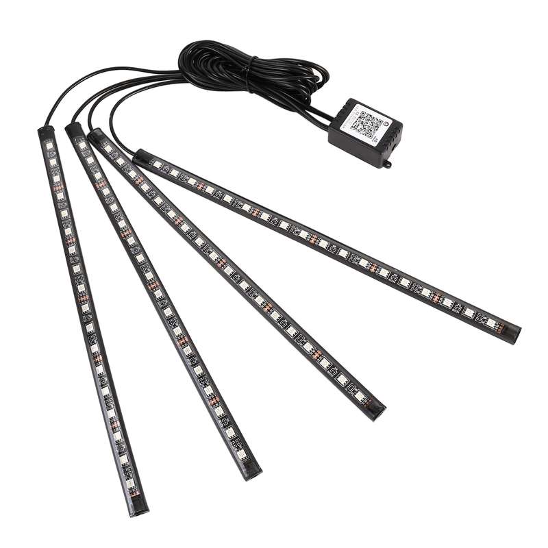 4 in 1 Universal Car USB 8-color APP Control LED Atmosphere Light Decorative Lamp, with 18LEDs Lamps
