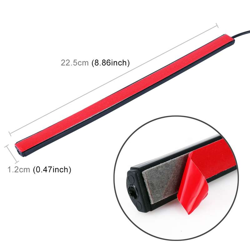 4 in 1 Universal Car Cigarette Lighter 8-color APP Control LED Atmosphere Light Decorative Lamp, wit