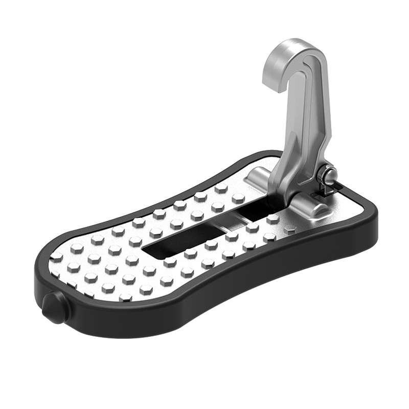 Multi-functional Car Door Sill Step Pedals Pads with Safety Hammer(Black)