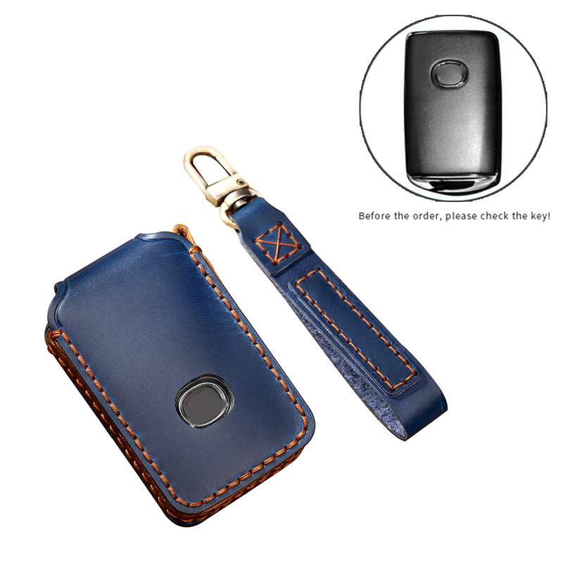 Hallmo Car Cowhide Leather Key Protective Cover Key Case for New Mazda Axela(Black)