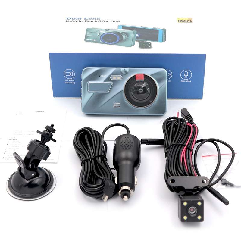 4 inch Touch Screen Car 2.5D HD 1080P Dual Recording Driving Recorder DVR Support Parking Monitoring