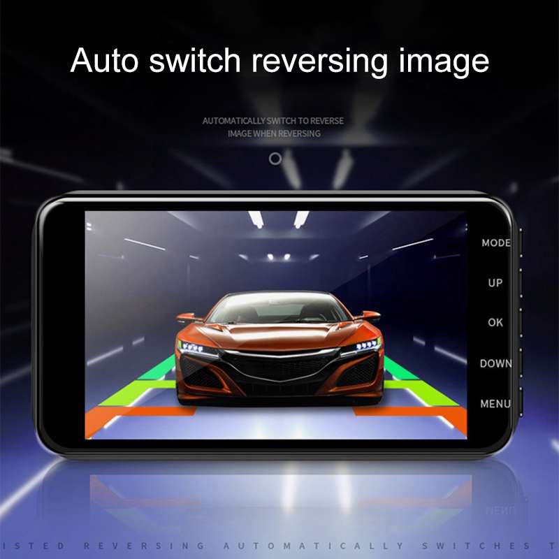 4 inch Touch Screen Car 2.5D HD 1080P Dual Recording Driving Recorder DVR Support Parking Monitoring
