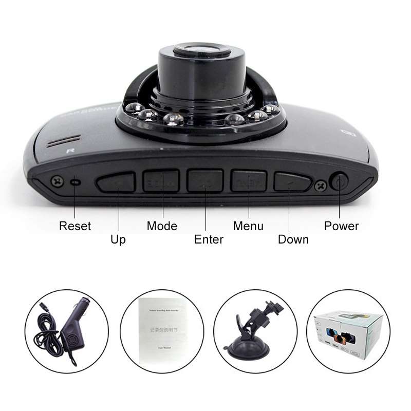 G30 2.2 inch Car 480P Single Recording Driving Recorder DVR Support Parking Monitoring / Loop Record