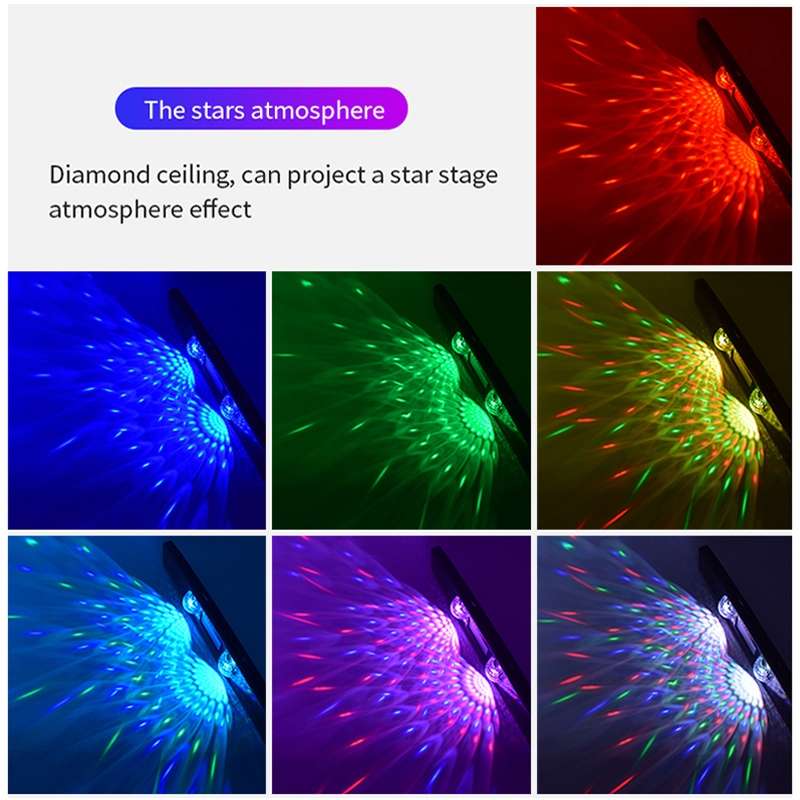 D88 5V 2.5W Car Colorful Starry Sky Atmosphere Lamp without Remote Control