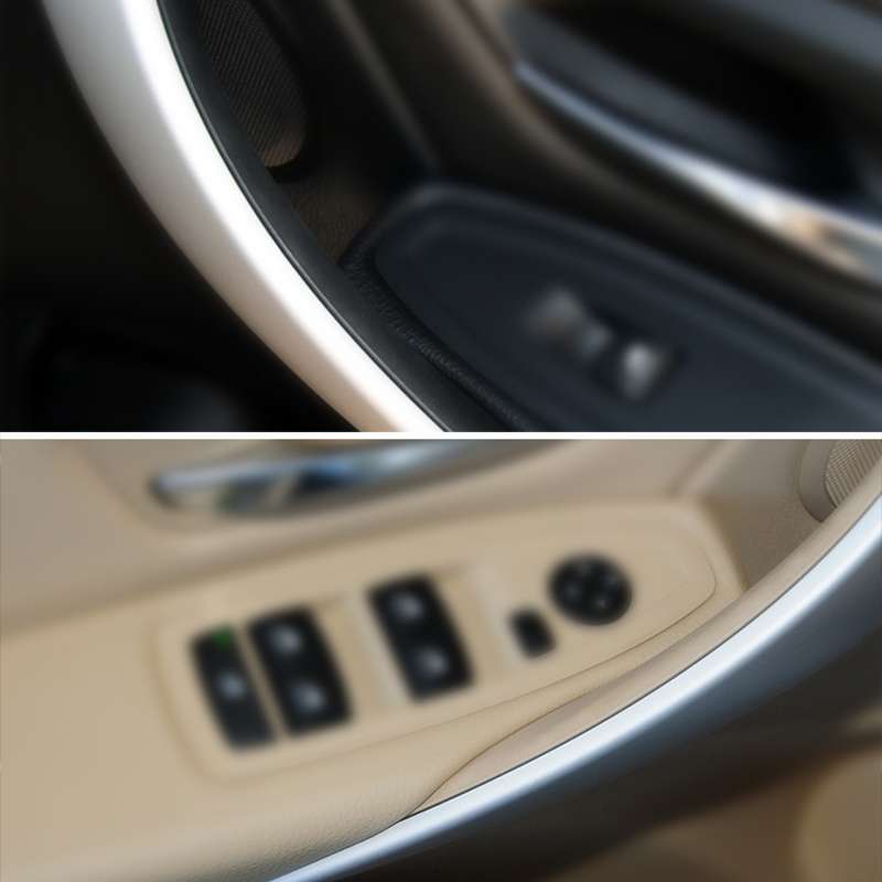 Car Left Rear Side Inner Armrest Door Handle for BMW F30 / F35, Left and Right Drive Universal(Black