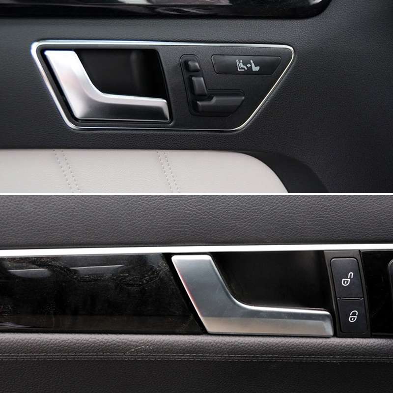 Car Left Side Electroplating Matte Inner Door Handle for Mercedes-Benz C Class W204, Left and Right