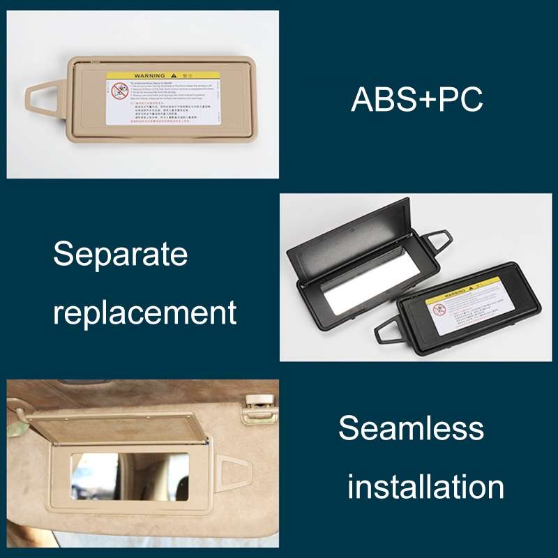 Car Front Row Left Sun Visor Makeup Mirror for Mercedes-Benz S Class W220 1998-2005, Left and Right