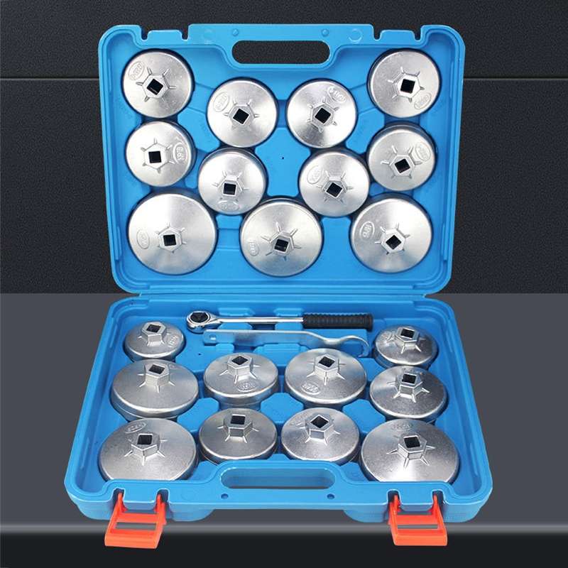 23 in 1 Car Bowl Cap Type Oil Filter Wrench Removal Tool Random Color Delivery