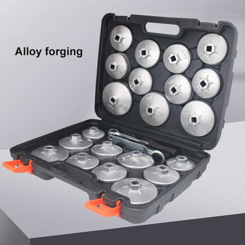 23 in 1 Car Bowl Cap Type Oil Filter Wrench Removal Tool Random Color Delivery