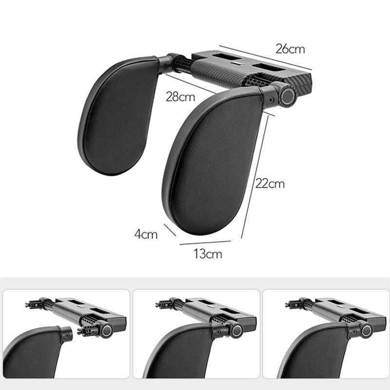 A03 Adjustable Car Auto U-shaped Memory Foam Neck Rest Cushion Seat Pillow (Black)