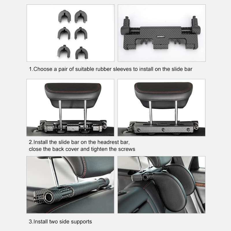A03 Adjustable Car Auto U-shaped Memory Foam Neck Rest Cushion Seat Pillow (Black)