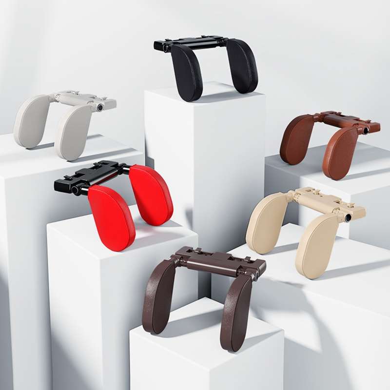 A05 Adjustable Car Auto U-shaped Memory Foam Neck Rest Cushion Seat Pillow with Hook & Mobile Phone