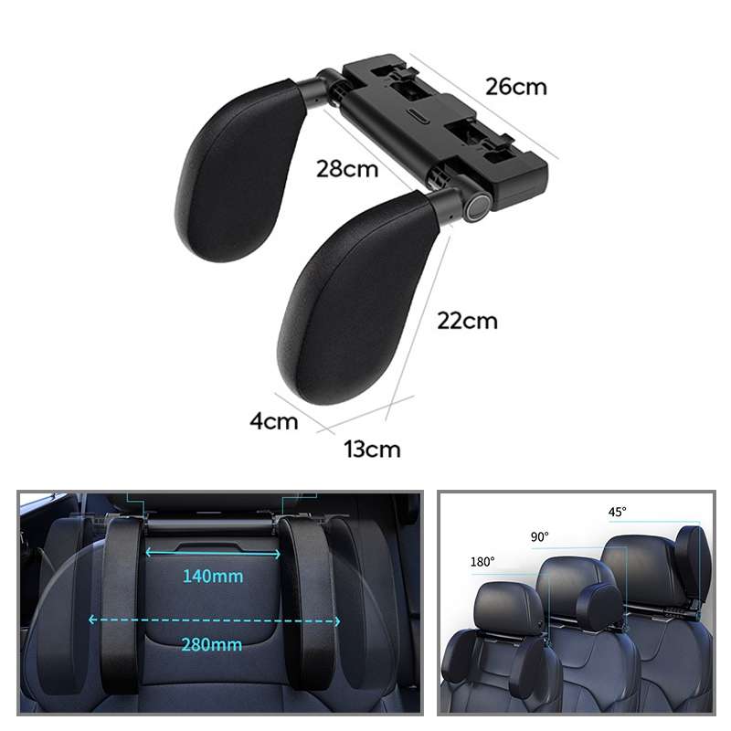 A05 Adjustable Car Auto U-shaped Memory Foam Neck Rest Cushion Seat Pillow with Hook & Mobile Phone