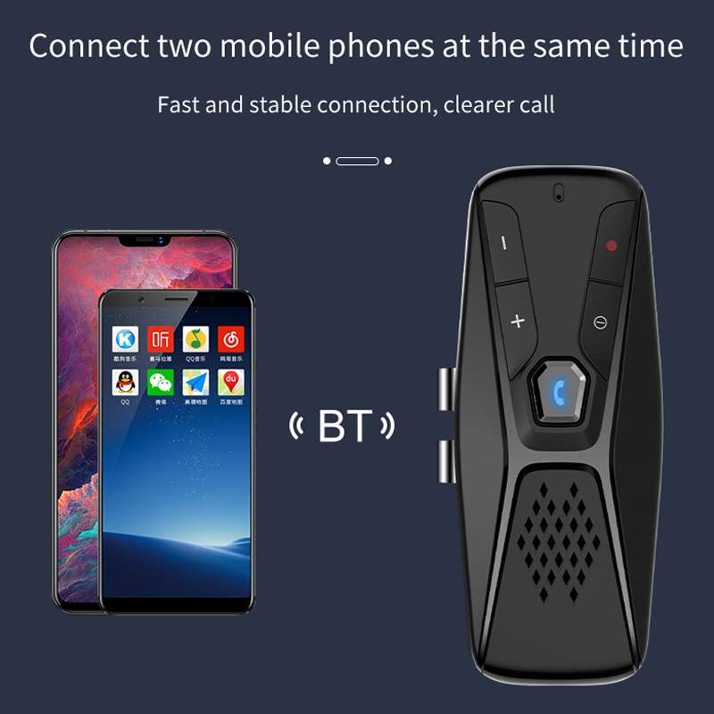 T823 Car Sun Visor Bluetooth Hands-free Call Speaker