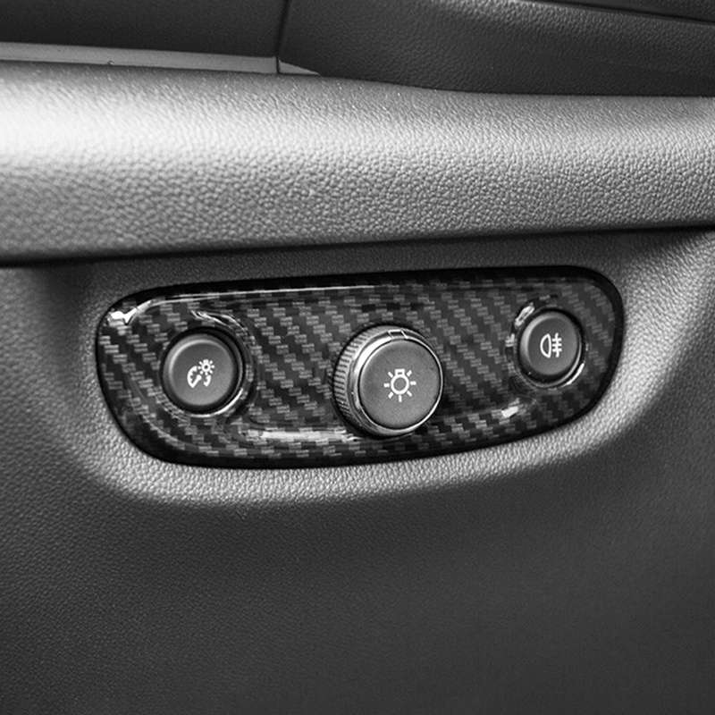 Car Carbon Fiber Headlight Switch Decorative Sticker for Buick Regal 2017-2021